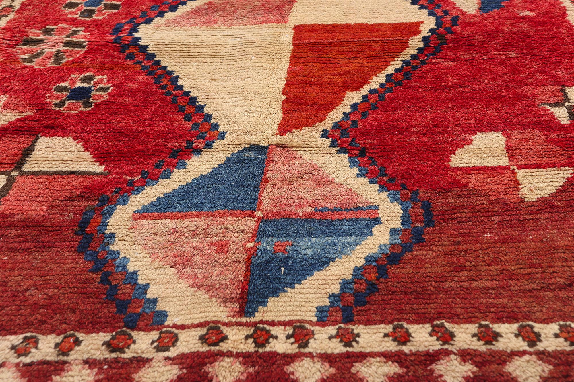 Vintage Persian Lori Diamond Teppich (Handgeknüpft) im Angebot