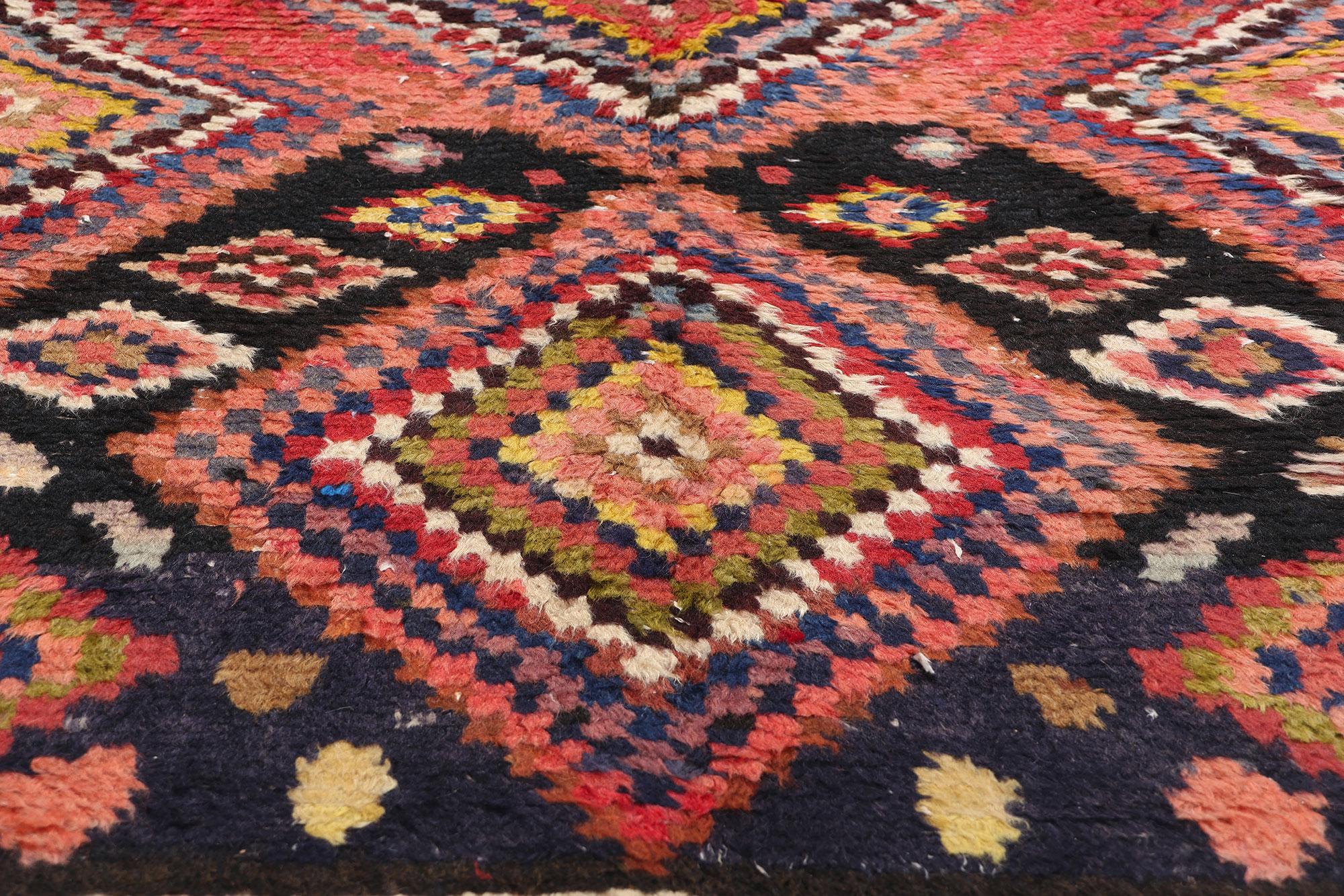 Vintage Persian Lori Diamond Teppich (Handgeknüpft) im Angebot