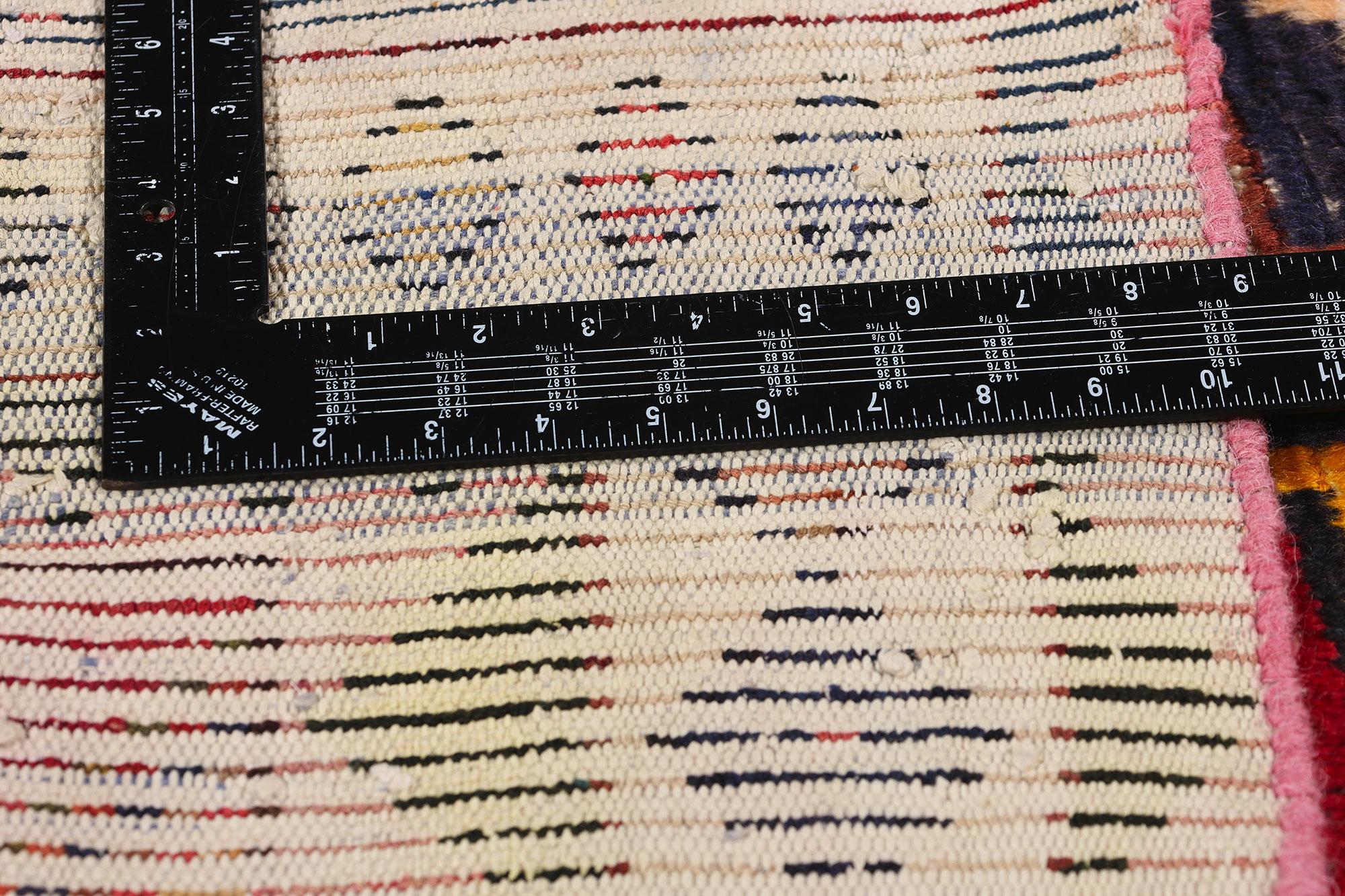 Vintage Persian Lori Diamond Teppich im Zustand „Starke Gebrauchsspuren“ im Angebot in Dallas, TX