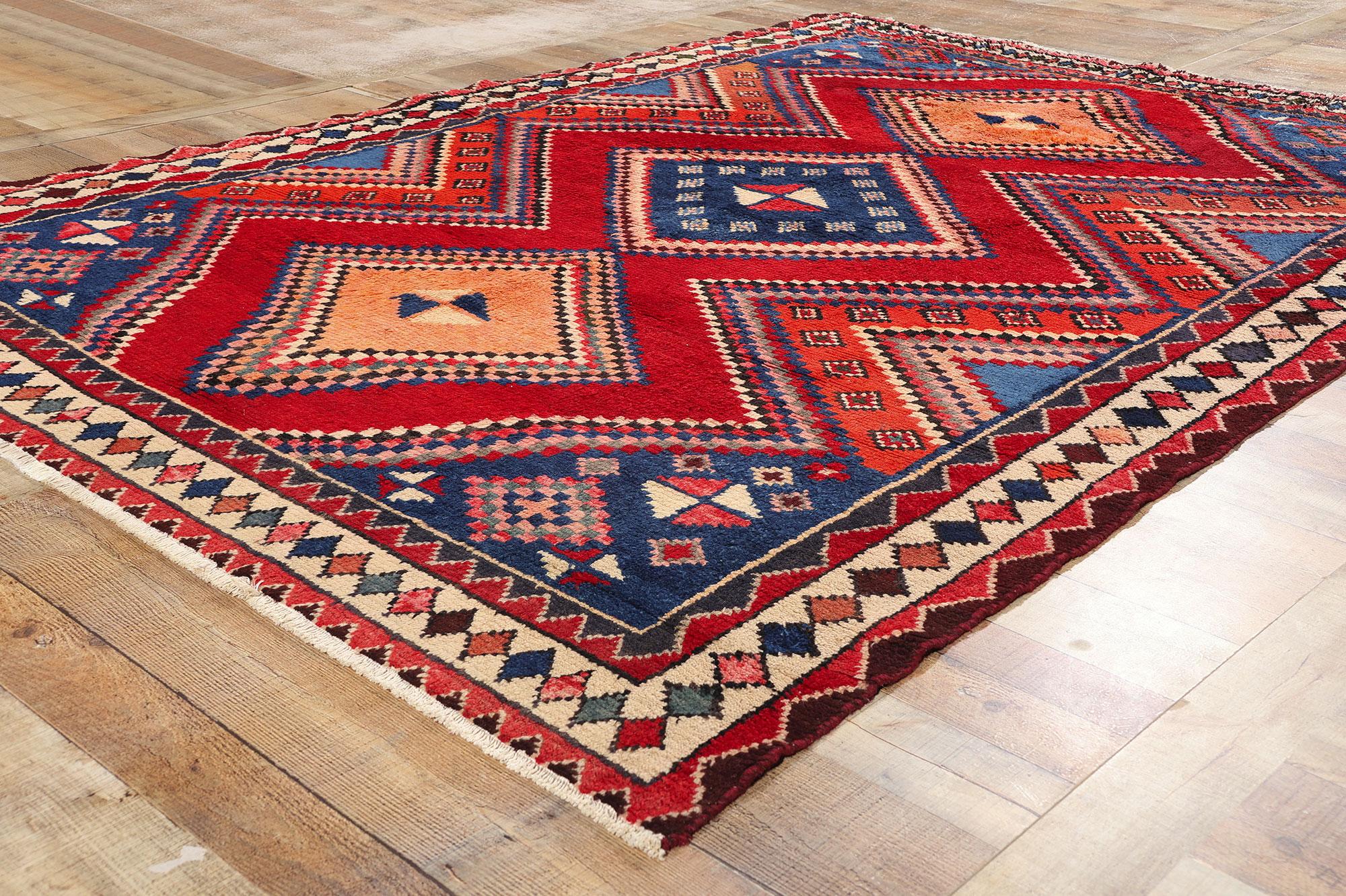 Vintage Persian Lori Diamond Teppich (20. Jahrhundert) im Angebot