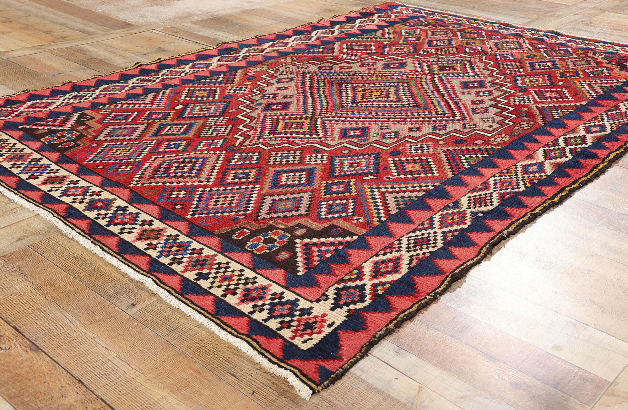 Vintage Persian Lori Diamond Teppich (20. Jahrhundert) im Angebot