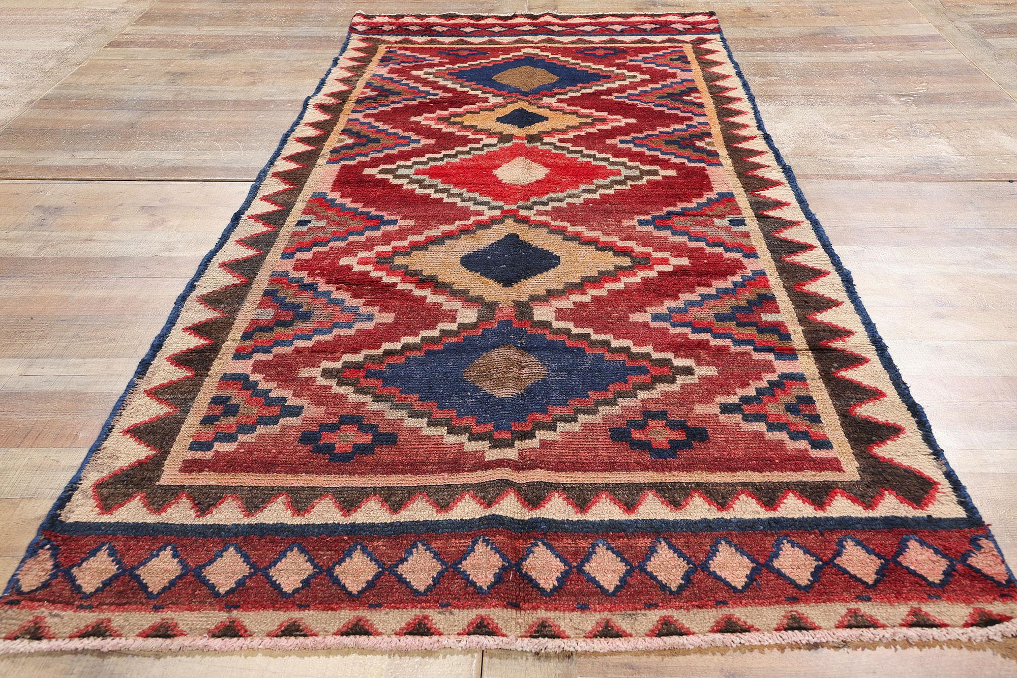 Vintage Persian Lori Diamond Teppich (Wolle) im Angebot