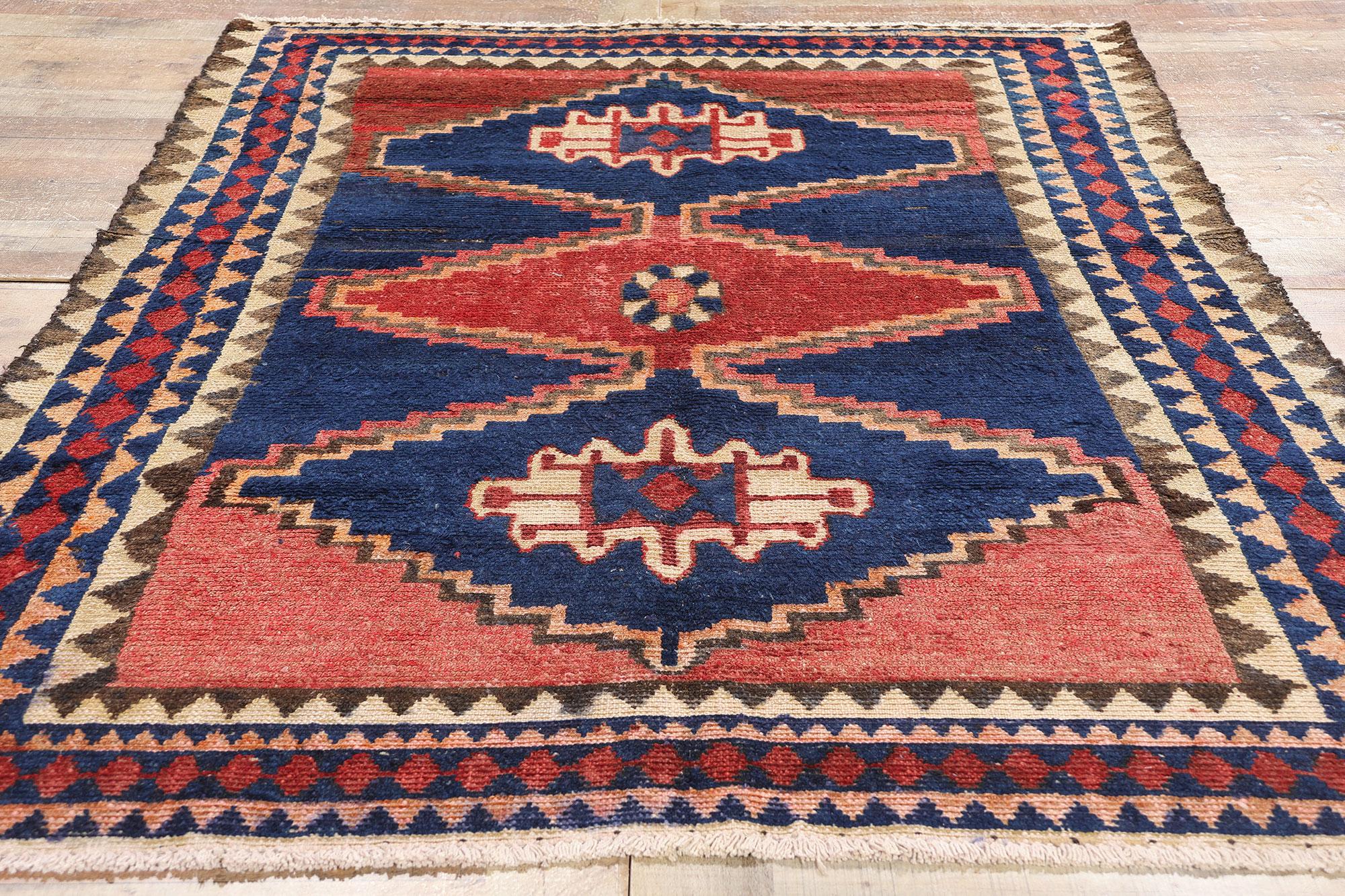 Vintage Persian Lori Diamond Teppich (Wolle) im Angebot