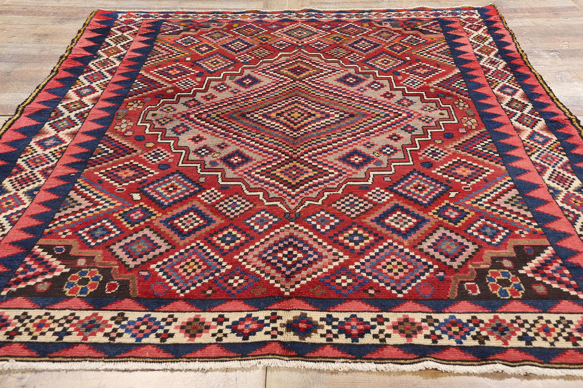 Vintage Persian Lori Diamond Teppich (Wolle) im Angebot