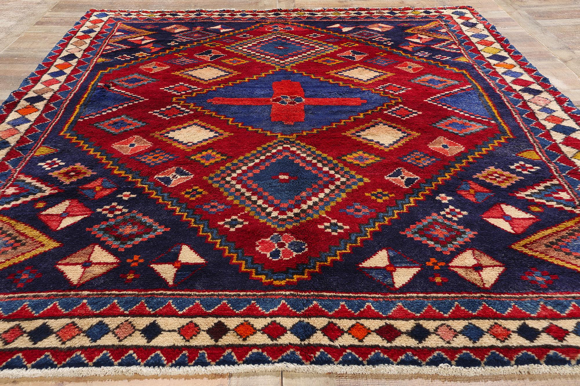 Vintage Persian Lori Diamond Teppich (Wolle) im Angebot