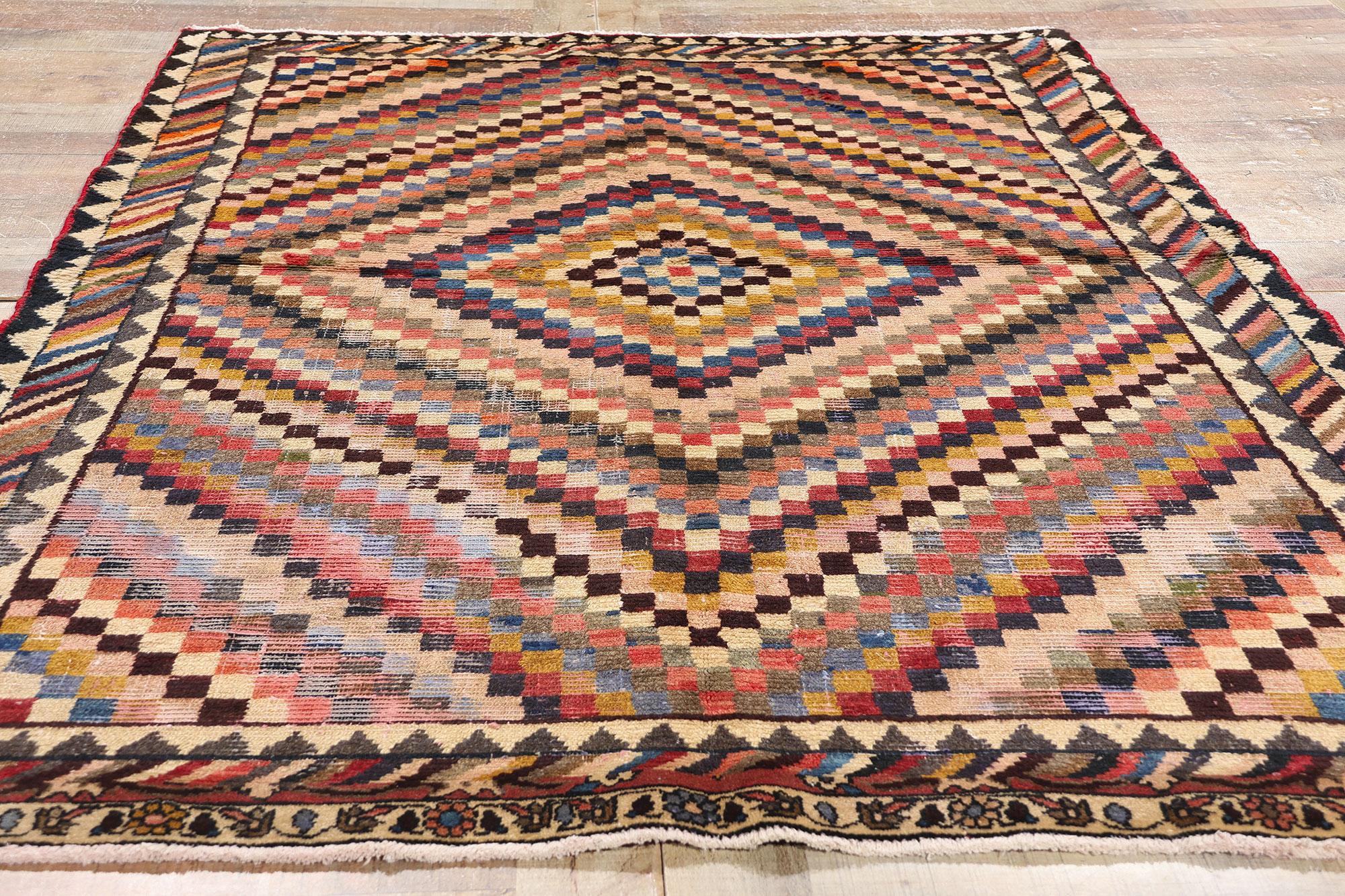 Vintage Persian Lori Diamond Teppich (Wolle) im Angebot
