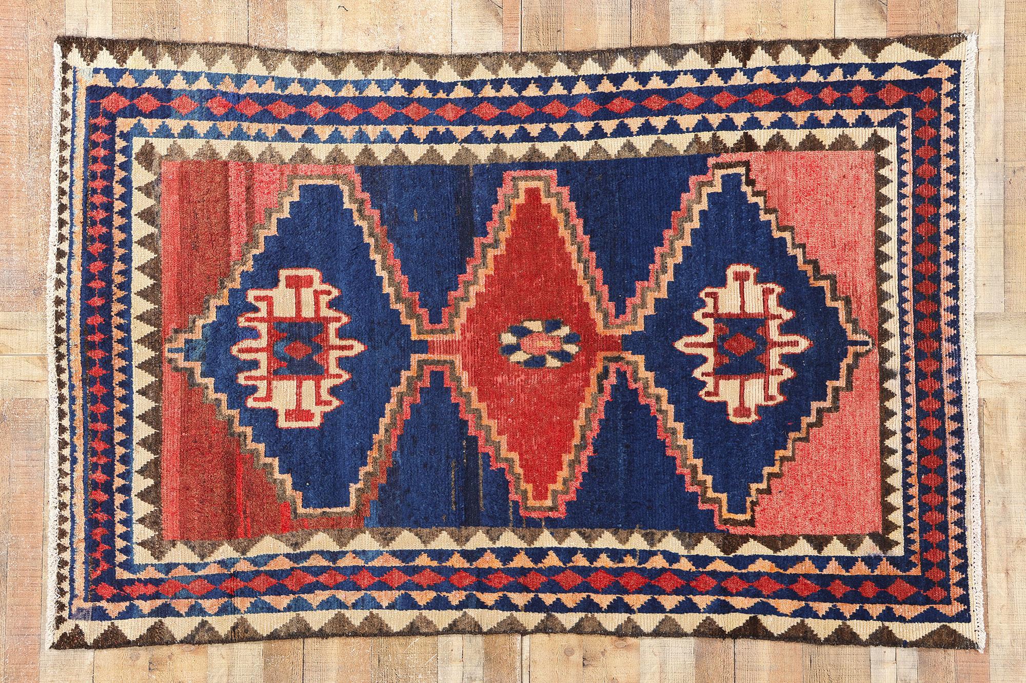 Vintage Persian Lori Diamond Teppich im Angebot 1