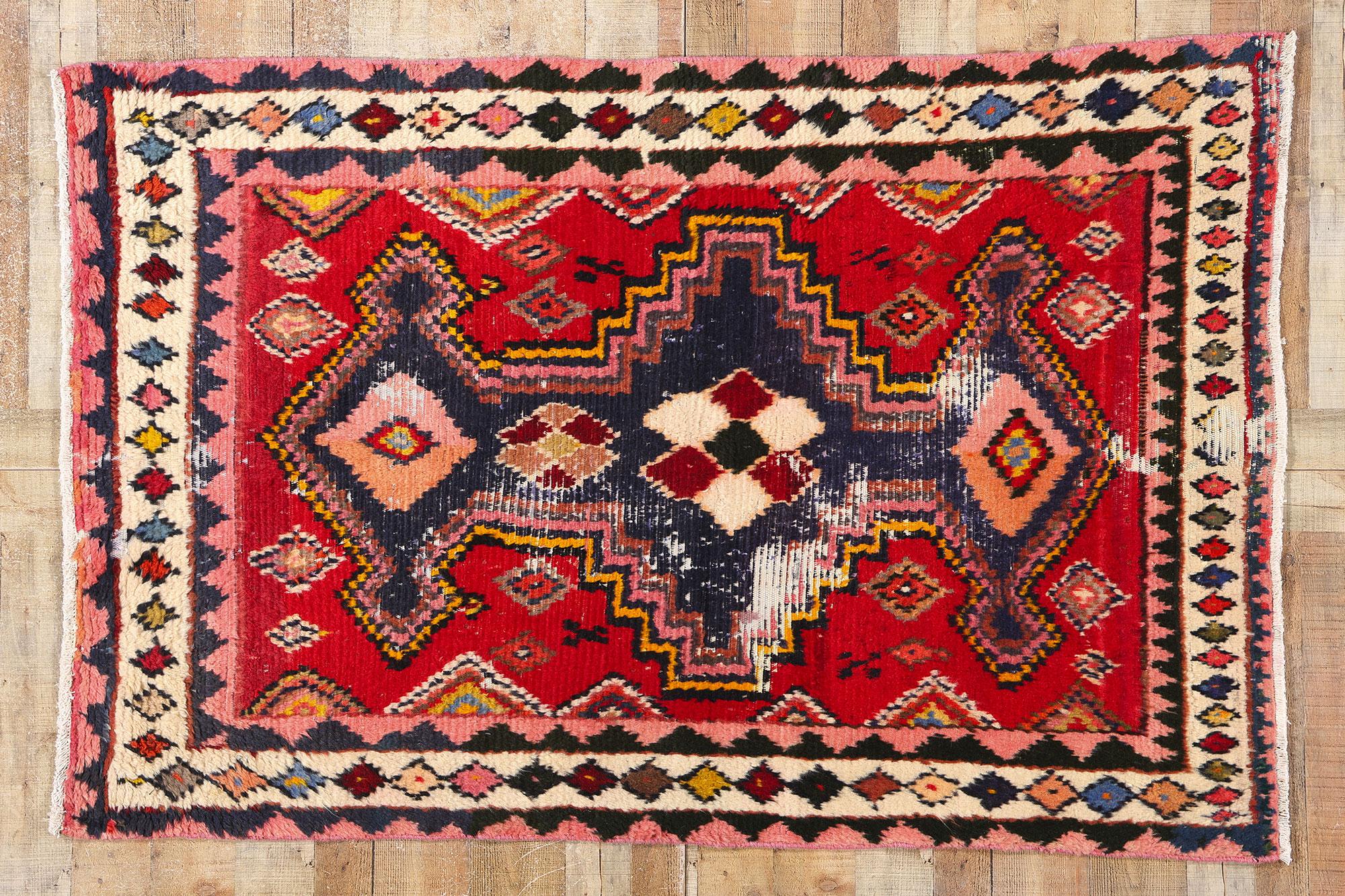 Vintage Persian Lori Diamond Teppich im Angebot 1