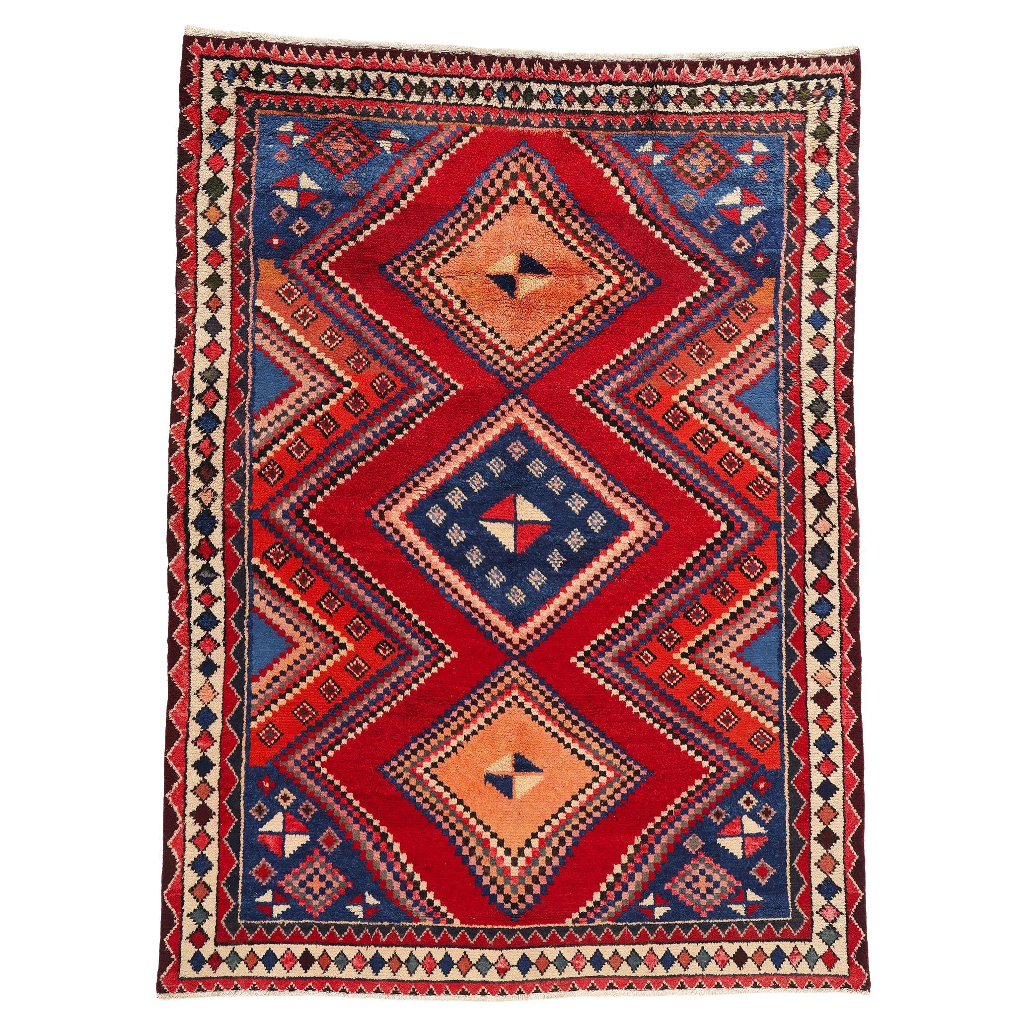 Vintage Persian Lori Diamond Teppich
