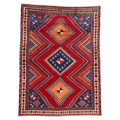 Vintage Persian Lori Diamond Carpet