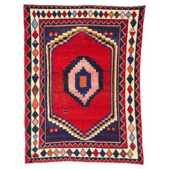 Vintage Persian Lori Diamond Carpet