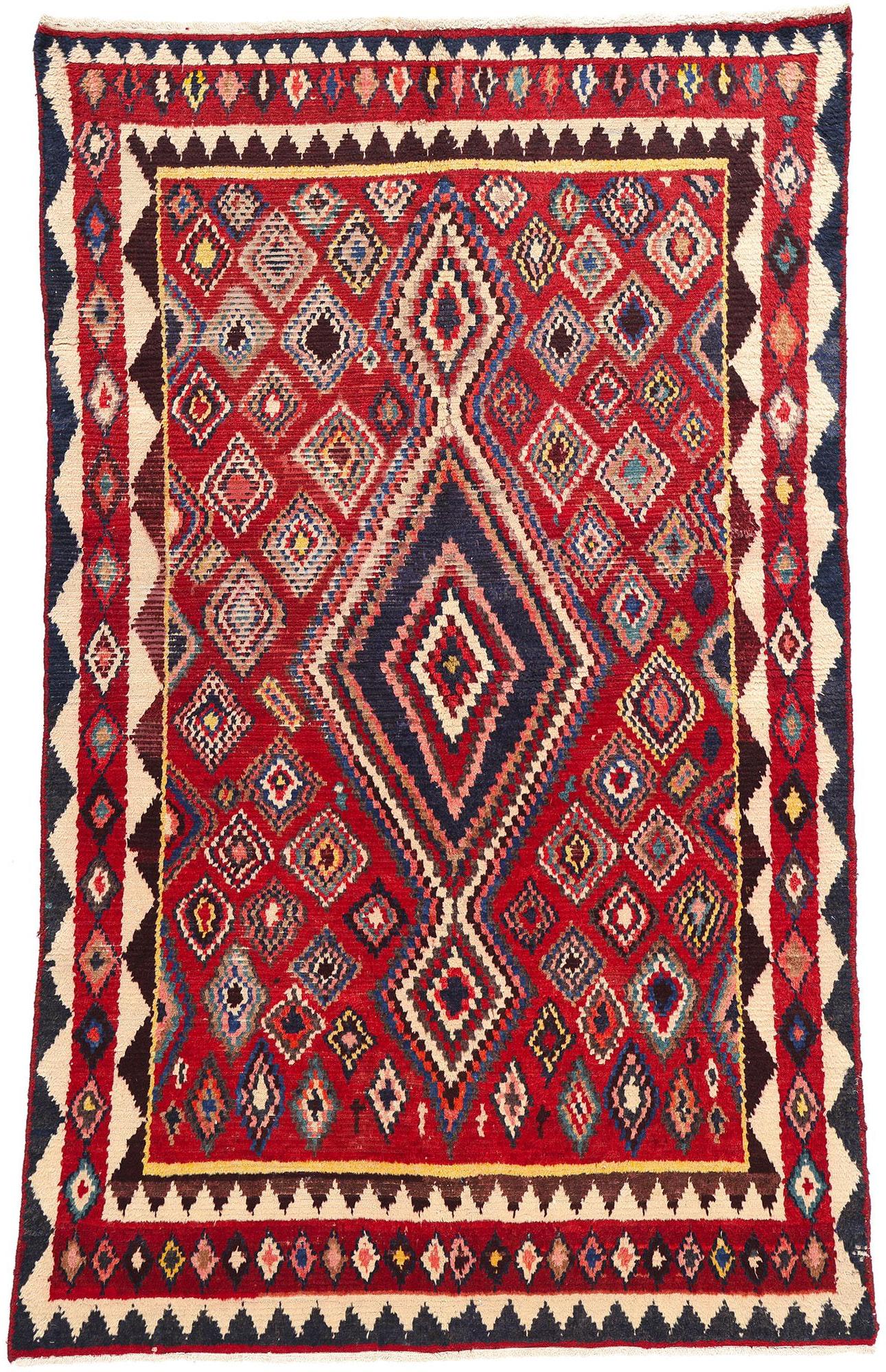 Tapis persan Lori Diamond vintage