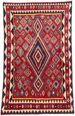 Vintage Persian Lori Diamond Carpet