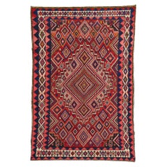Vintage Persian Lori Diamond Carpet