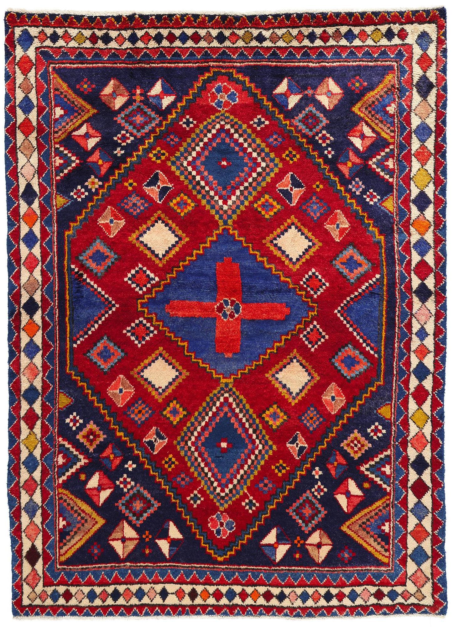 Vintage Persian Lori Diamond Teppich