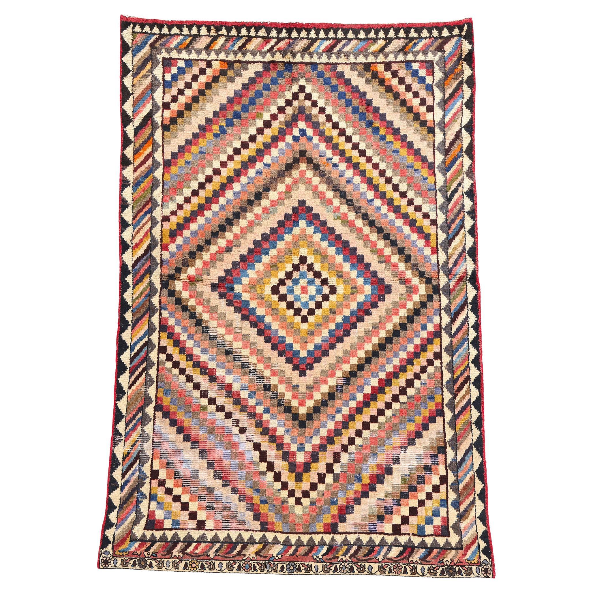 Vintage Persian Lori Diamond Teppich