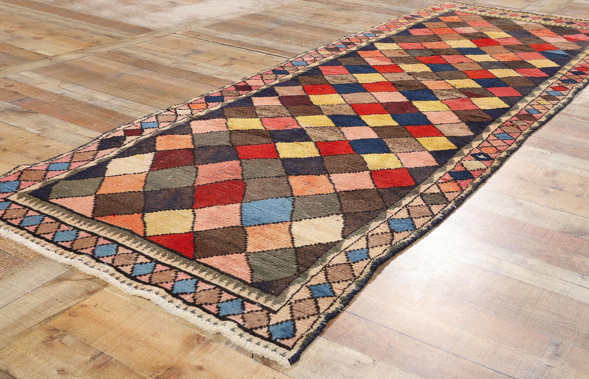20ième siècle Tapis persan Lori Harlequin Diamond des années 1960 en vente