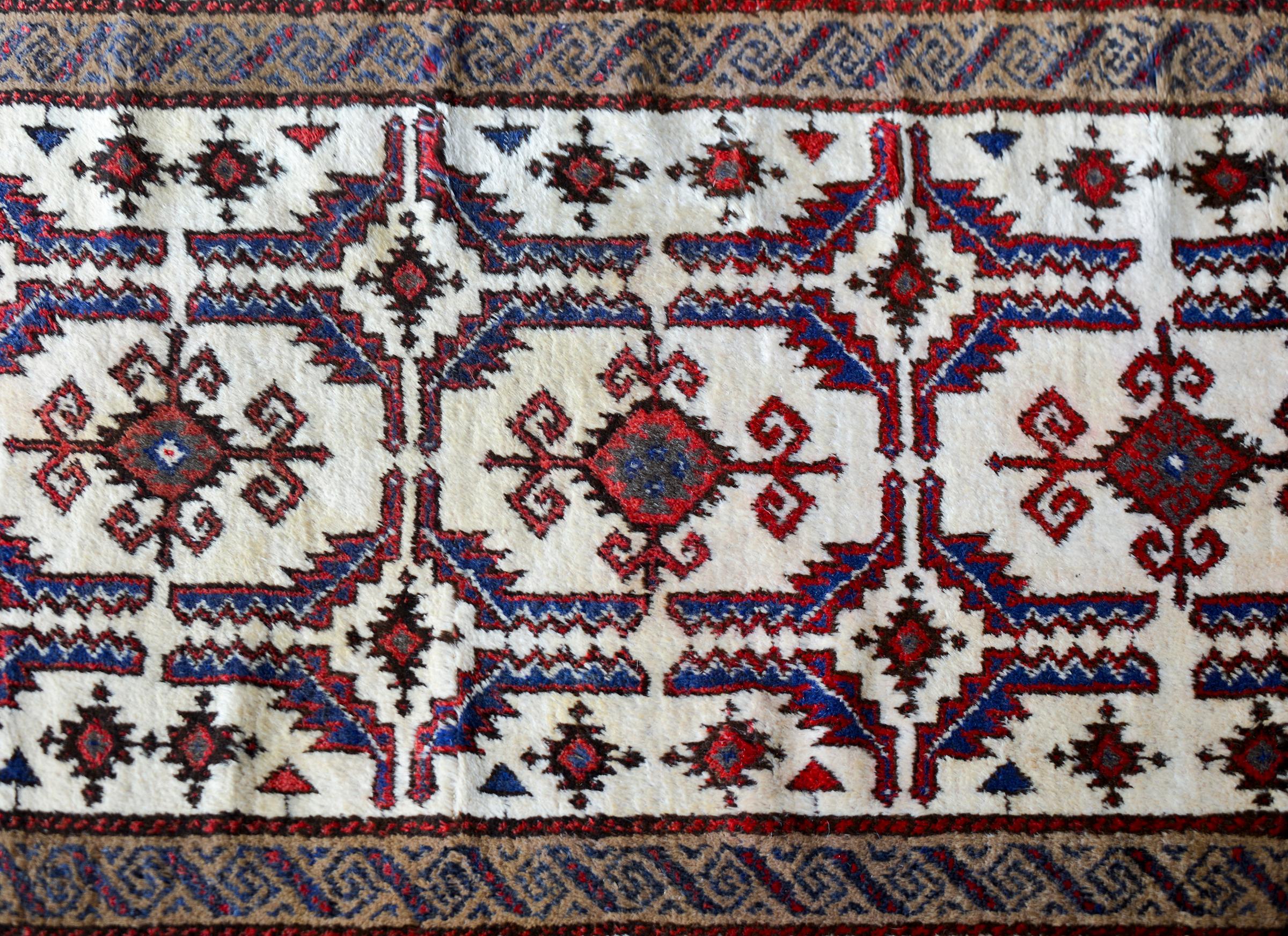 Hand-Knotted Vintage Persian Lori Rug For Sale