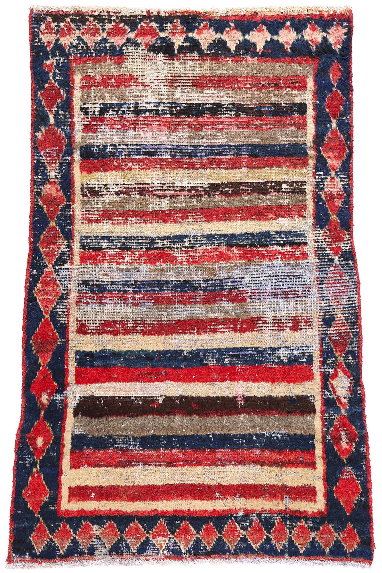 Vintage Persisch Lori Gestreifter Teppich im Angebot 3