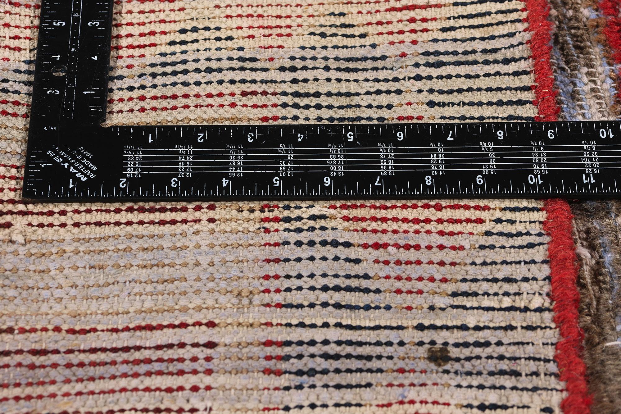 Vintage Persisch Lori Gestreifter Teppich (20. Jahrhundert) im Angebot