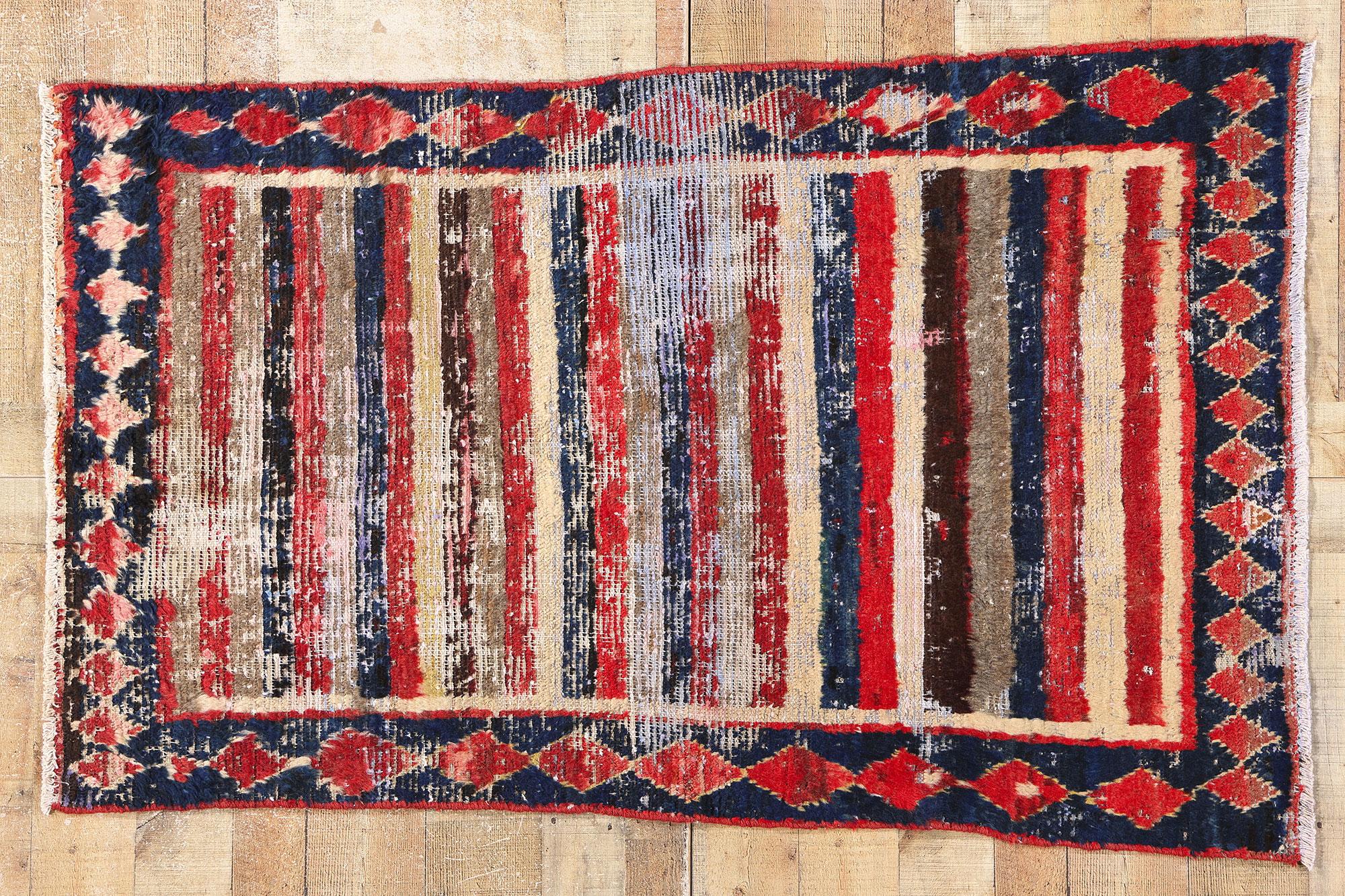 Vintage Persisch Lori Gestreifter Teppich im Angebot 2