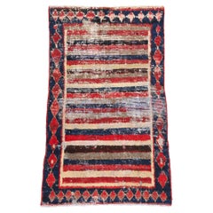 Vintage Persian Lori Striped Carpet