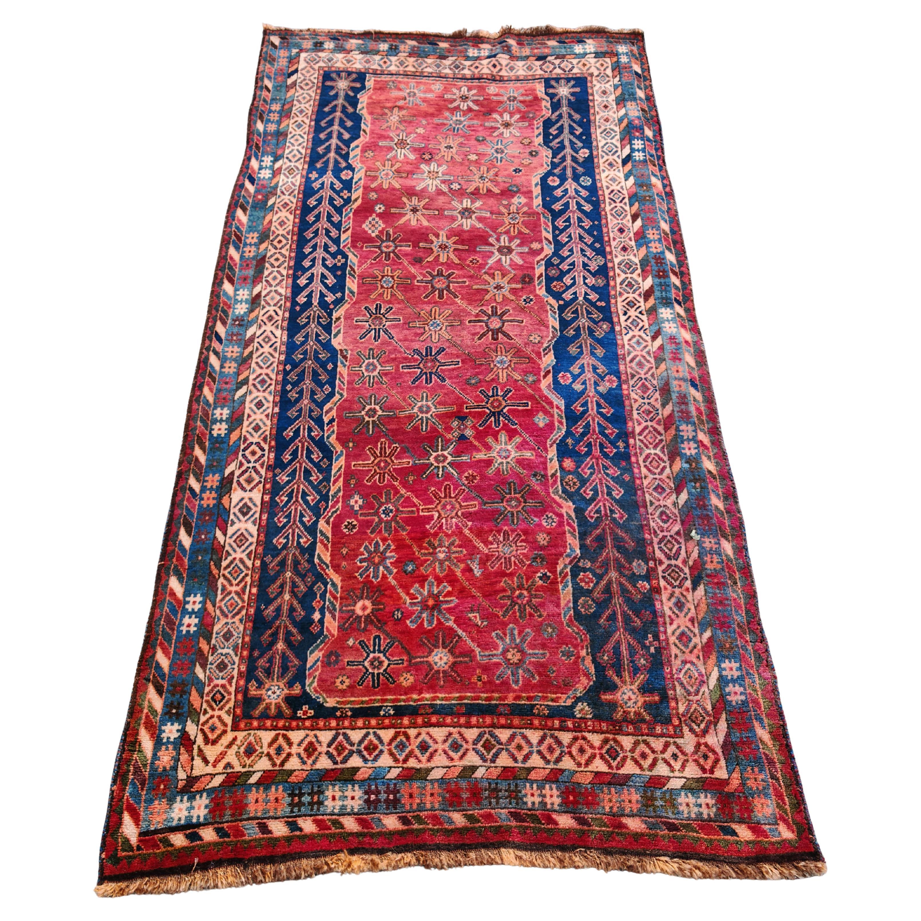 Vintage Persian Luri Rug, natural dyed wool, Turkey 1950s For Sale