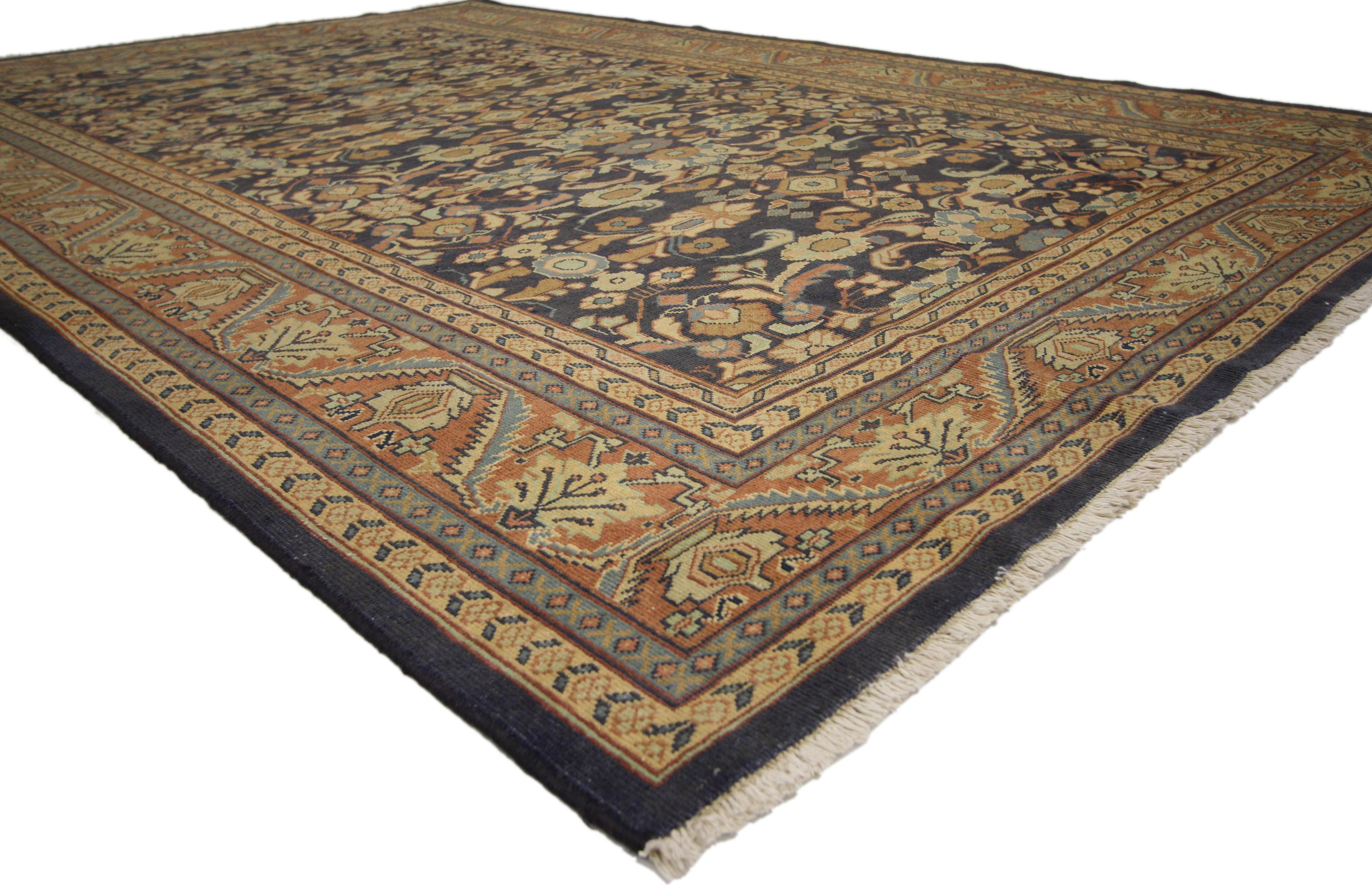 Neoclassical Vintage Persian Mahal Area Rug with Traditional Style For Sale
