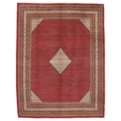 Vintage Persian Mahal Area Rug with Traditional Style