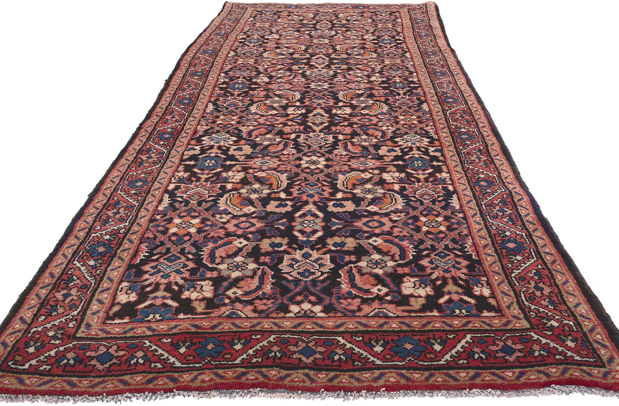 Persischer Mahal-Teppich im Vintage-Stil, 03'08 x 10'06 (Böhmisch) im Angebot