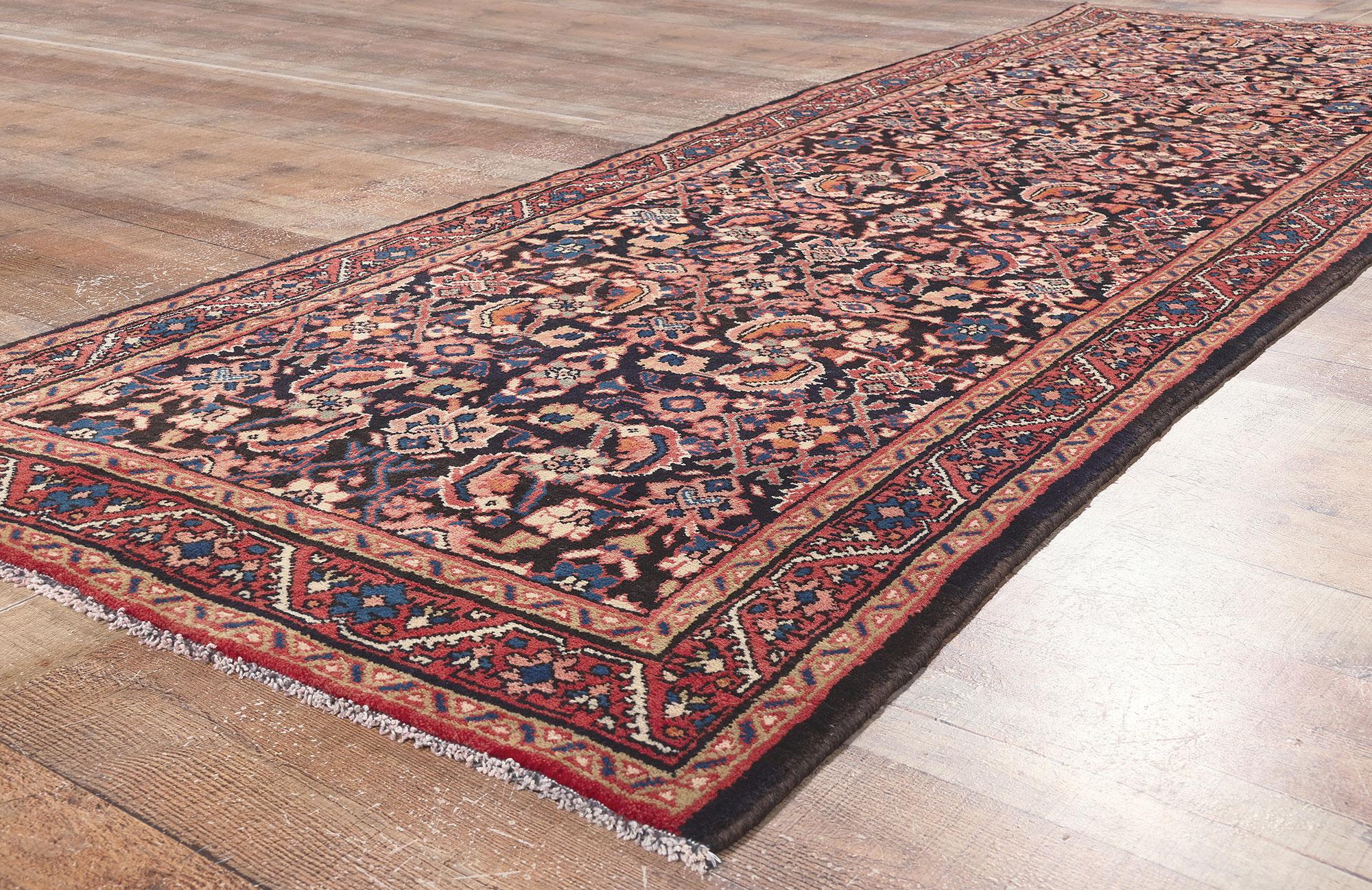 Persischer Mahal-Teppich im Vintage-Stil, 03'08 x 10'06 (Wolle) im Angebot
