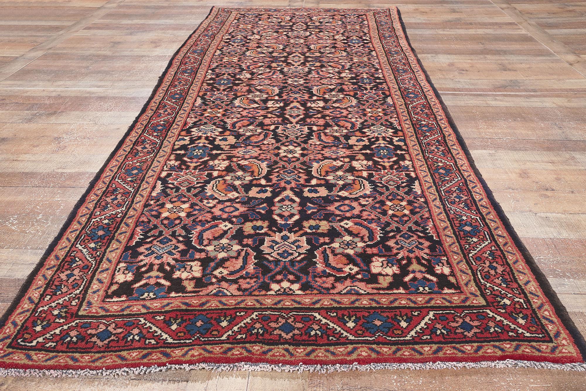 Persischer Mahal-Teppich im Vintage-Stil, 03'08 x 10'06 im Angebot 1