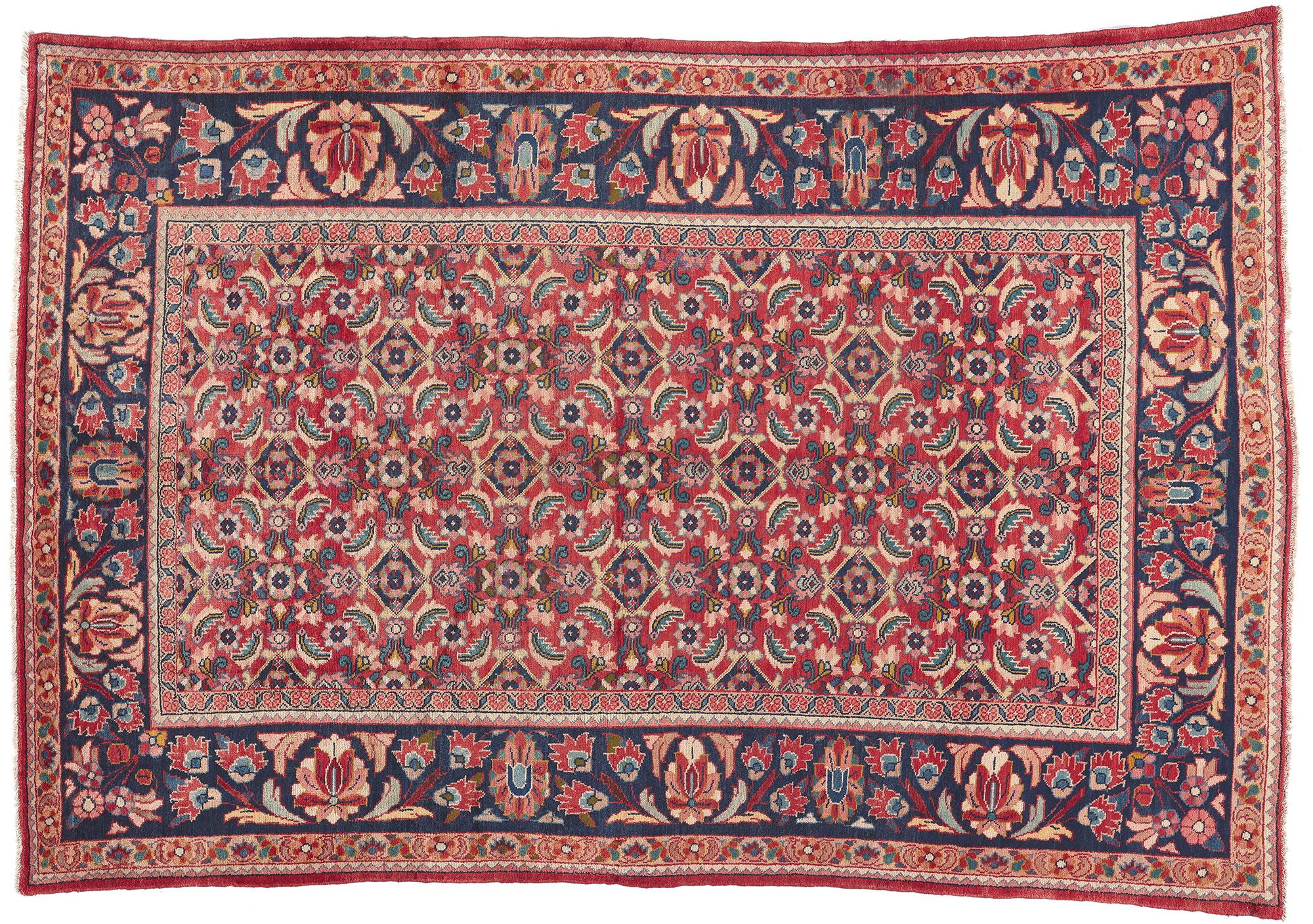 Persischer Mahal-Teppich im traditionellen Stil der 1960er Jahre, Vintage im Angebot 3