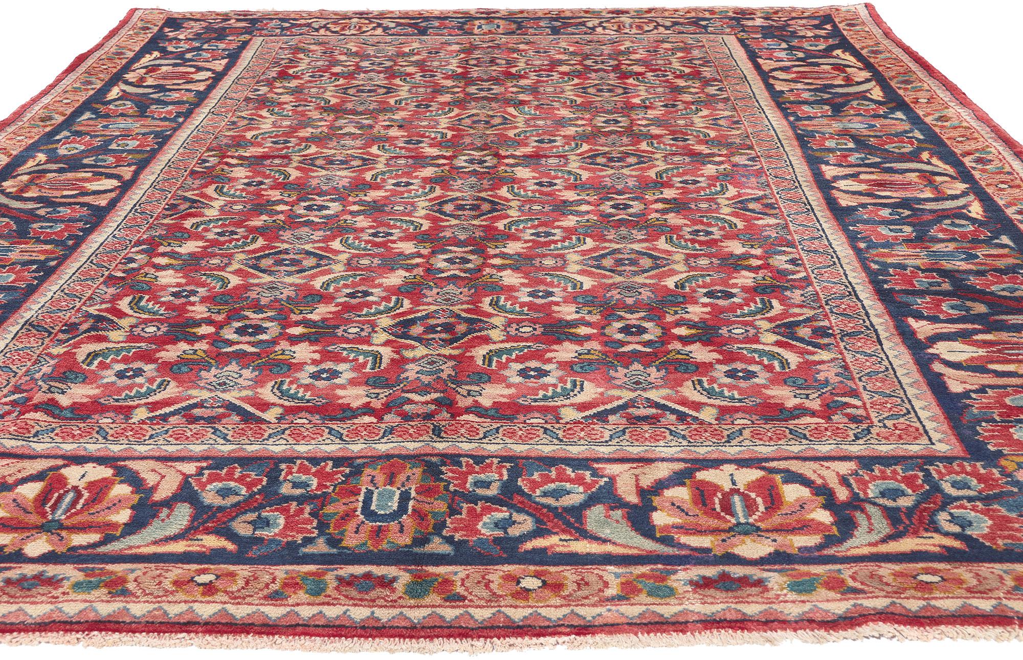 Persischer Mahal-Teppich im traditionellen Stil der 1960er Jahre, Vintage (Böhmisch) im Angebot