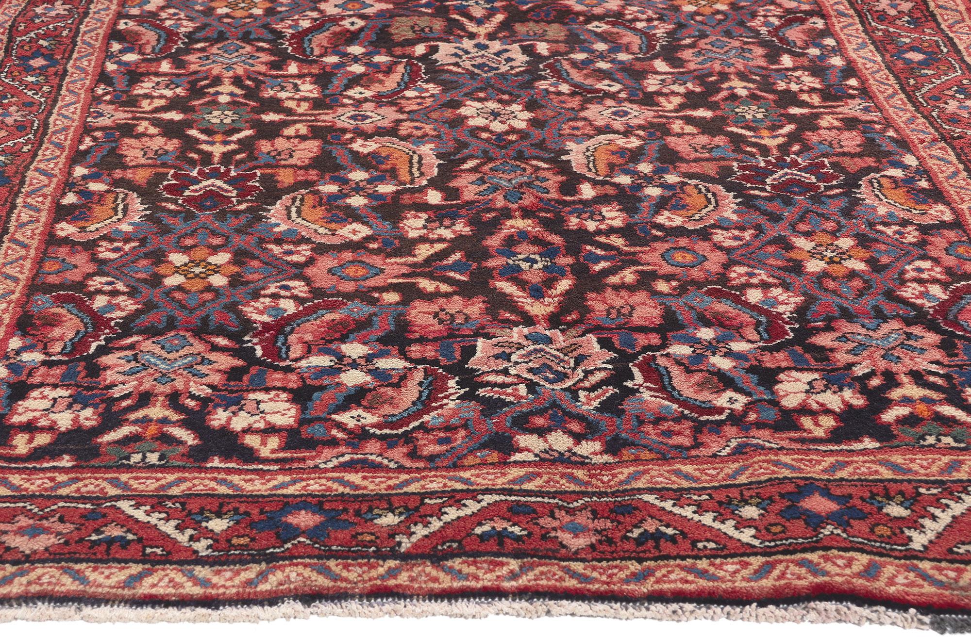 Persischer Mahal-Teppich im Vintage-Stil (Handgeknüpft) im Angebot