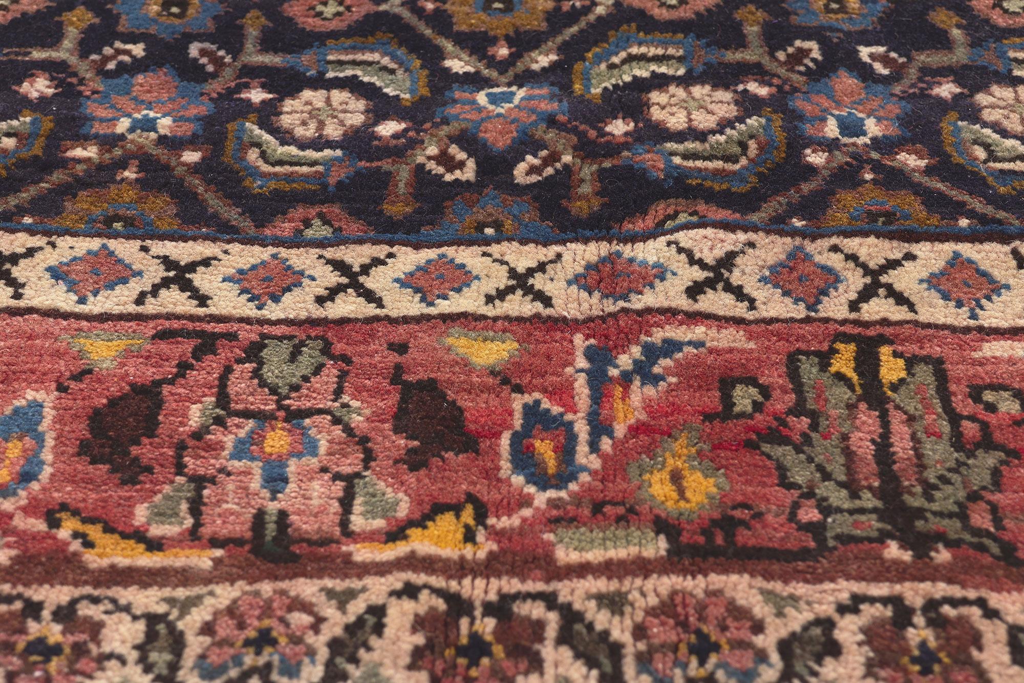 Annodato a mano Tappeto persiano vintage Mahal in vendita