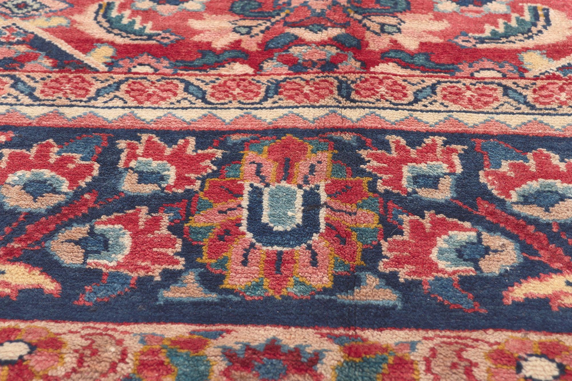 Persischer Mahal-Teppich im traditionellen Stil der 1960er Jahre, Vintage im Zustand „Gut“ im Angebot in Dallas, TX