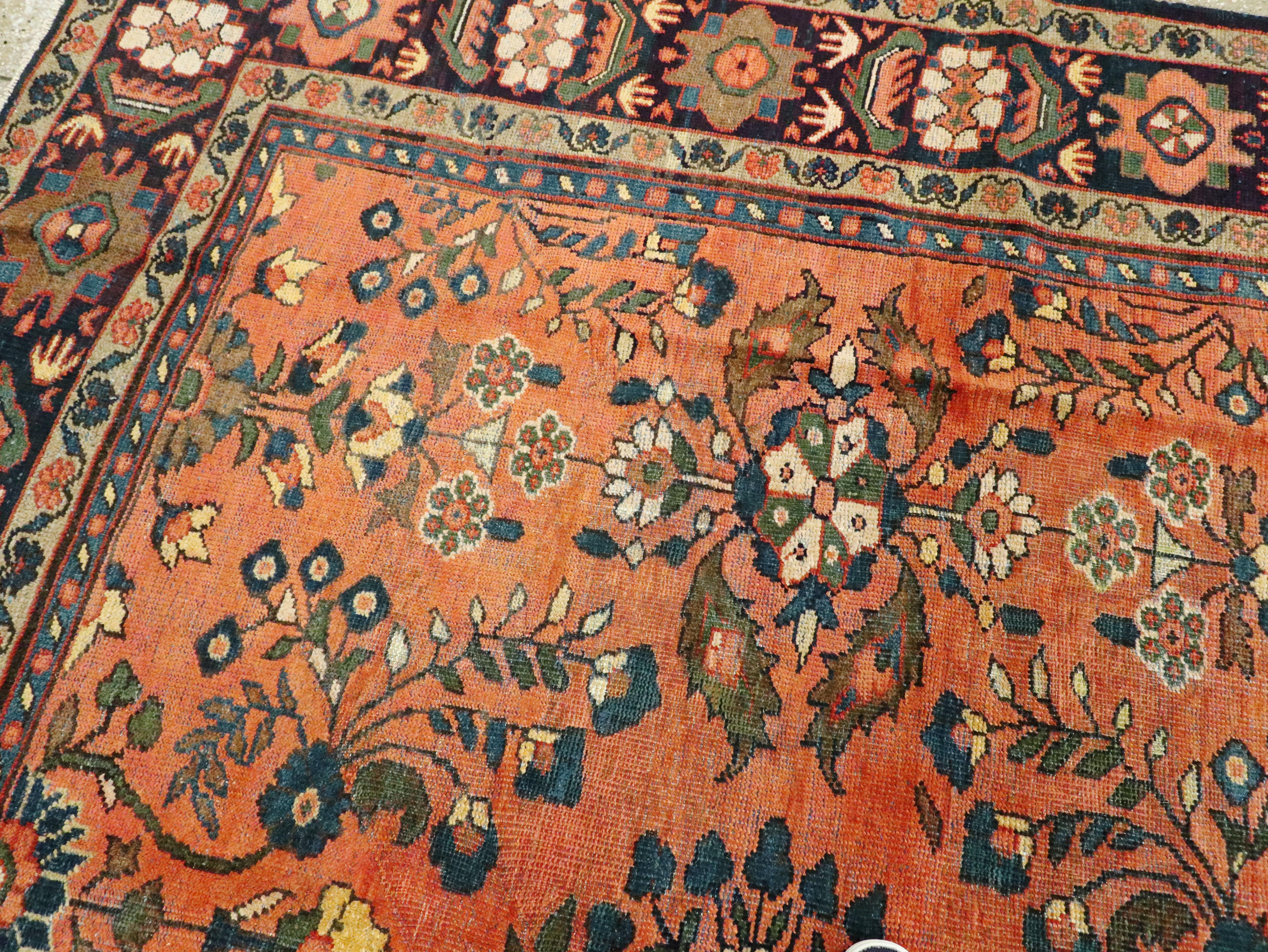 Wool Vintage Persian Mahal Carpet