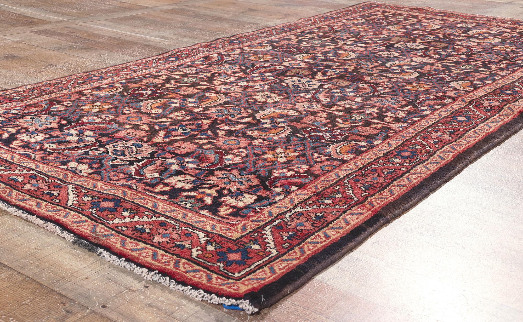 Persischer Mahal-Teppich im Vintage-Stil (Wolle) im Angebot