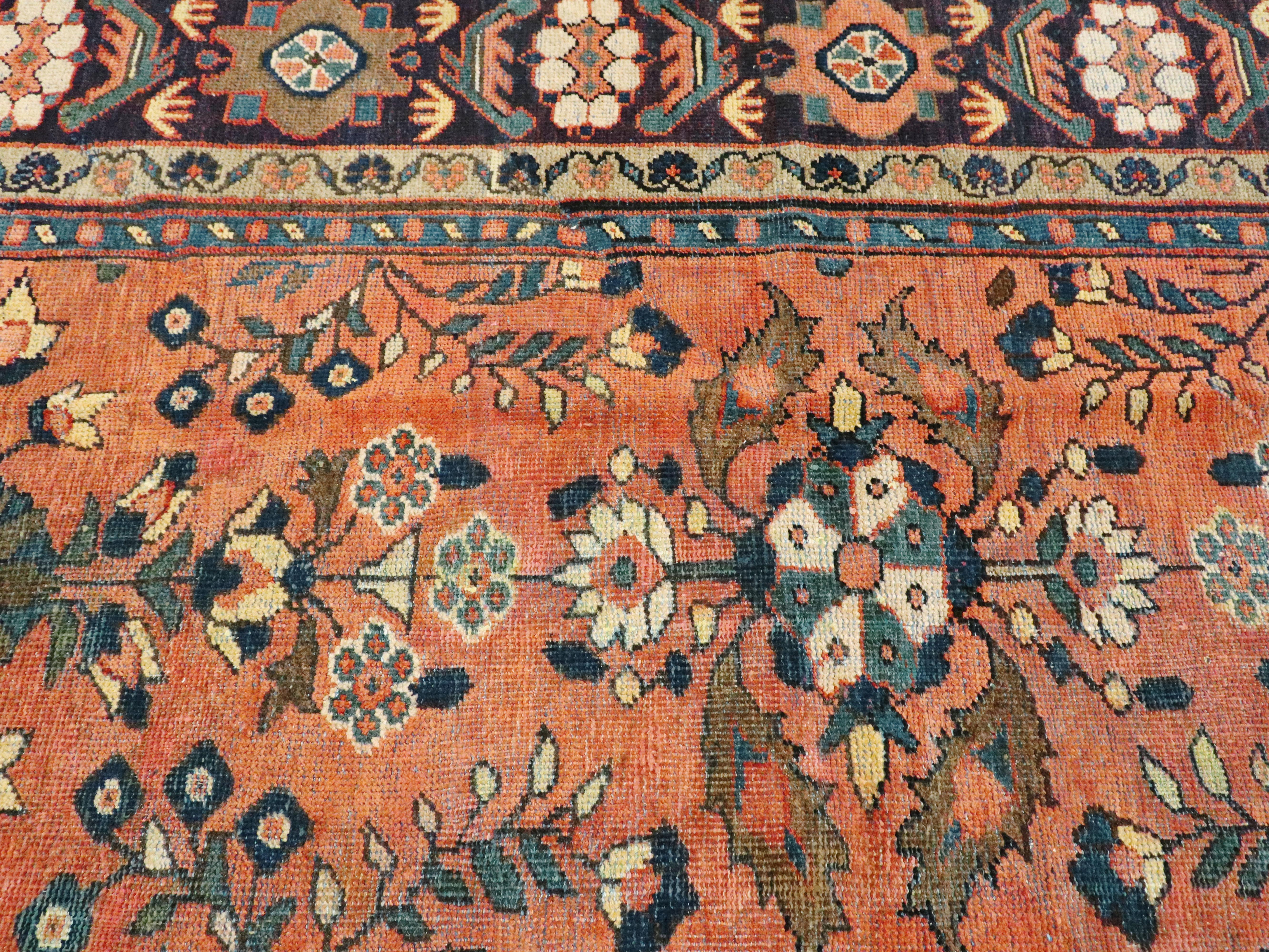Vintage Persian Mahal Carpet 1