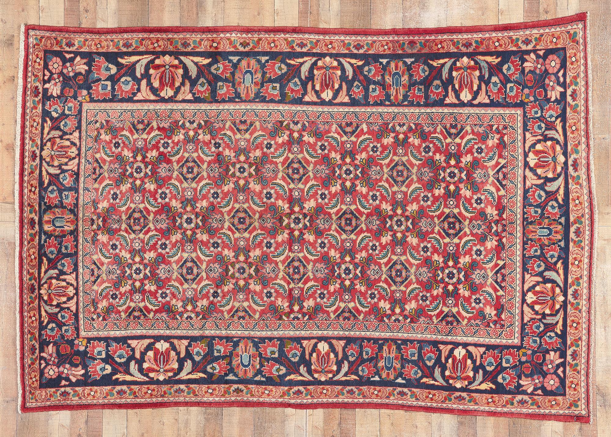 Persischer Mahal-Teppich im traditionellen Stil der 1960er Jahre, Vintage im Angebot 2