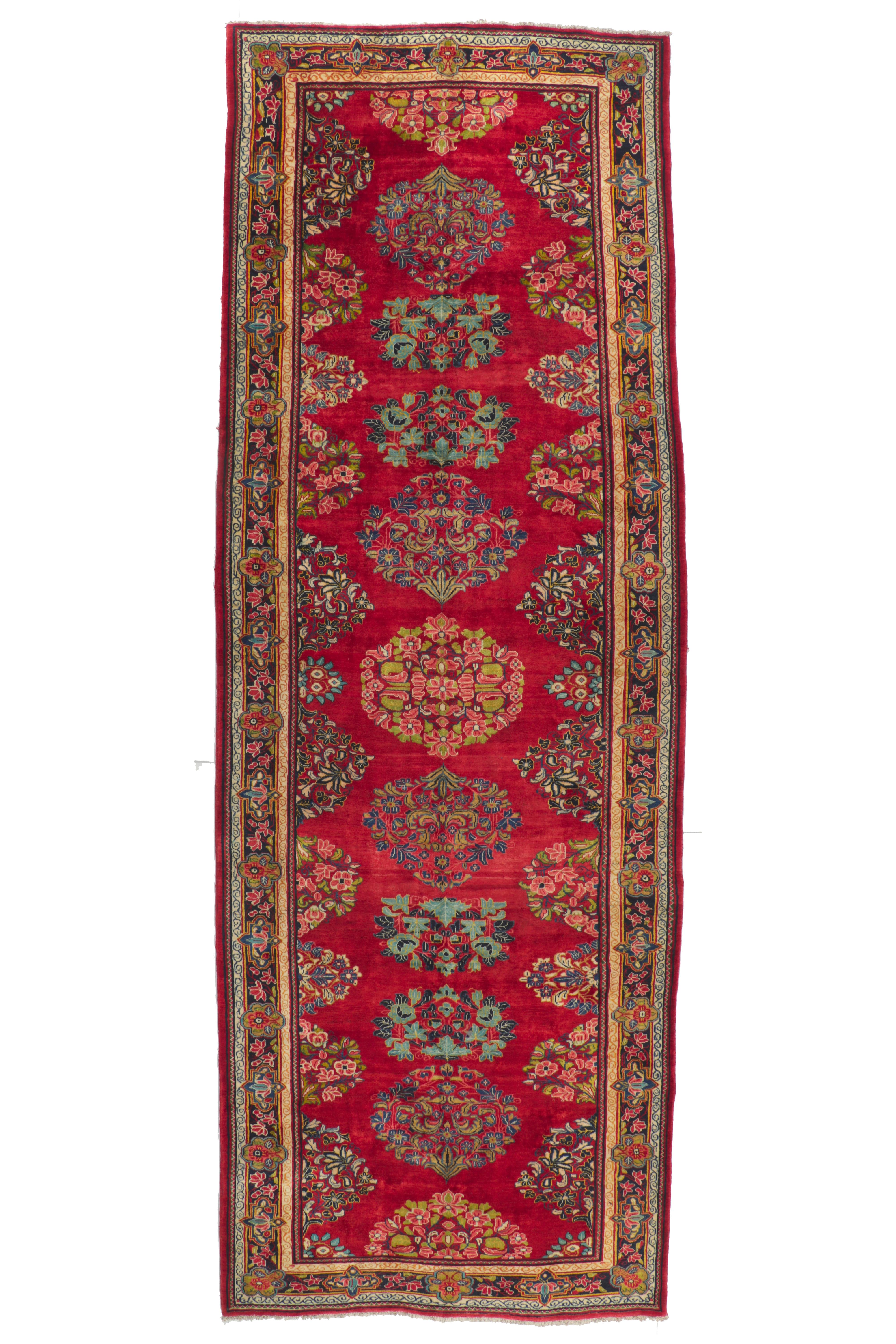 Wool Vintage Persian Mahal Gallery Rug For Sale