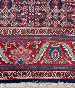 Vintage Persian Mahal Geometric Rug, circa 1940s