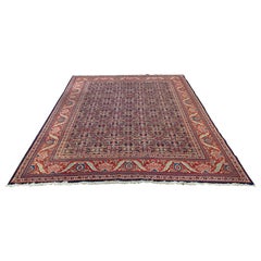 Vintage Persian Mahal Geometric Rug, circa 1940s