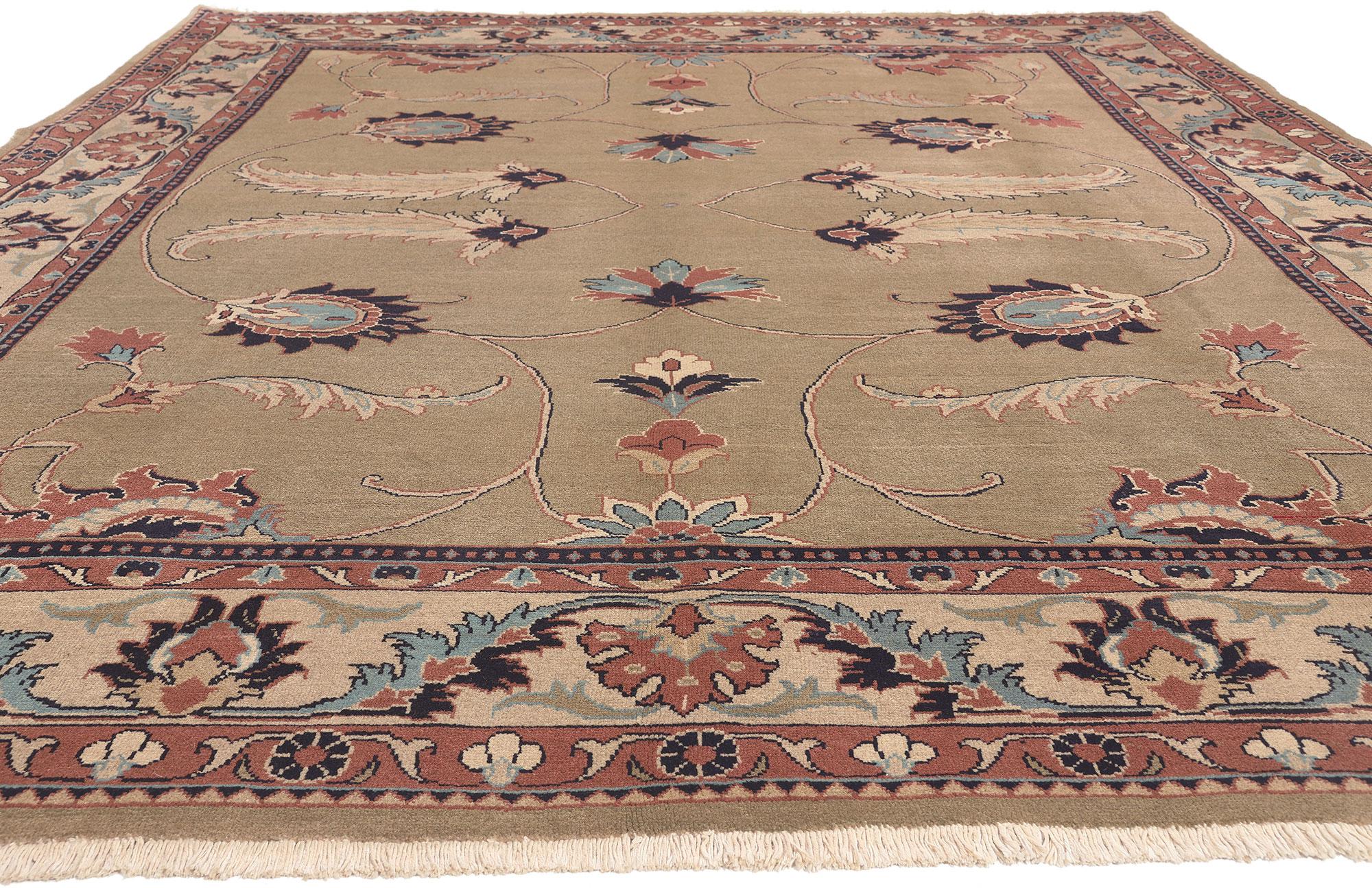 Persischer Mahal-Teppich im Vintage-Stil, Jugendstil mit biophilem Design (Art nouveau) im Angebot