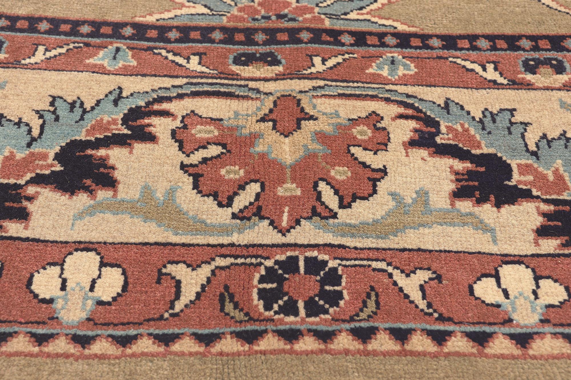 Persischer Mahal-Teppich im Vintage-Stil, Jugendstil mit biophilem Design im Zustand „Gut“ im Angebot in Dallas, TX