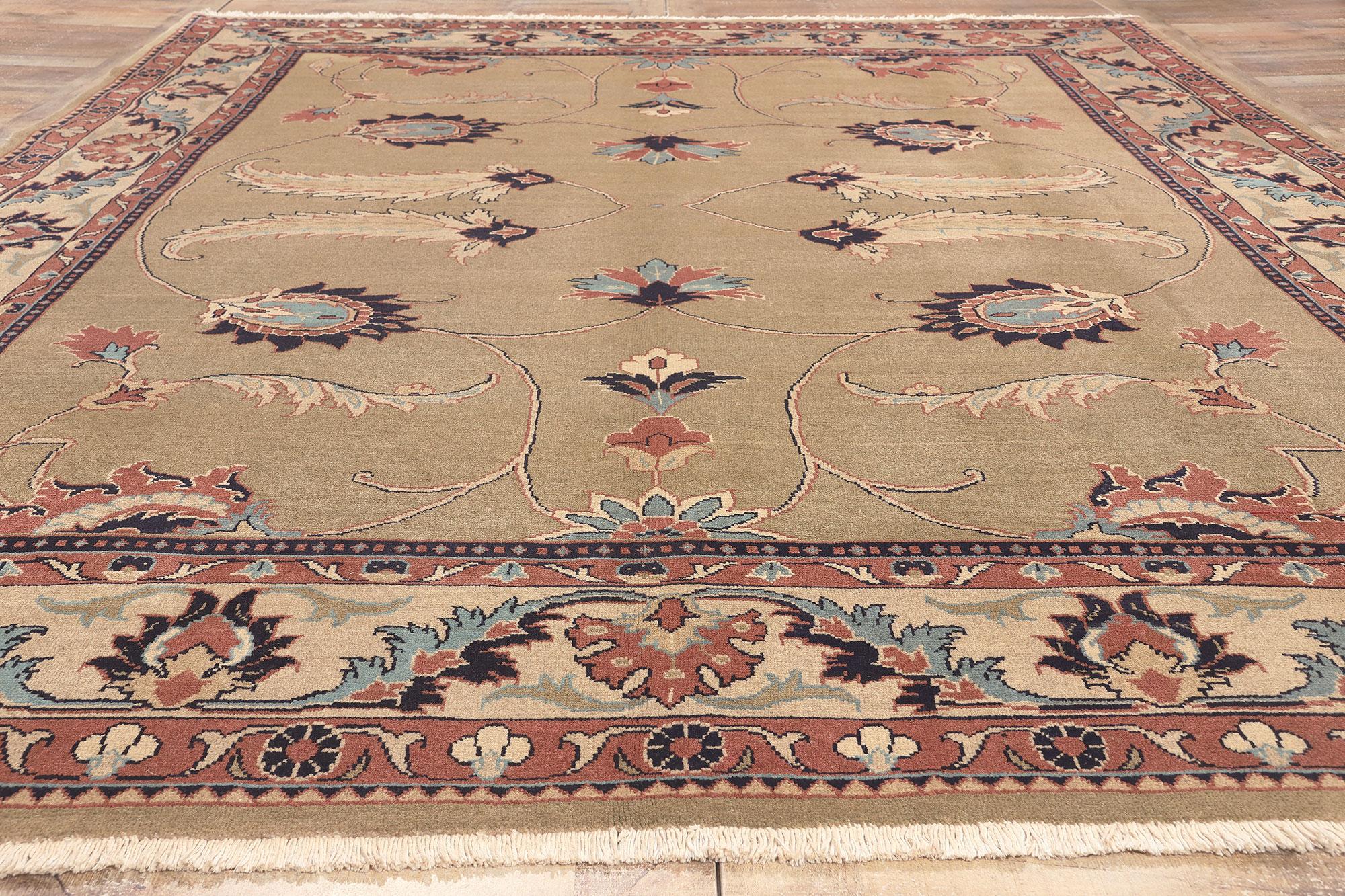 Persischer Mahal-Teppich im Vintage-Stil, Jugendstil mit biophilem Design im Angebot 1