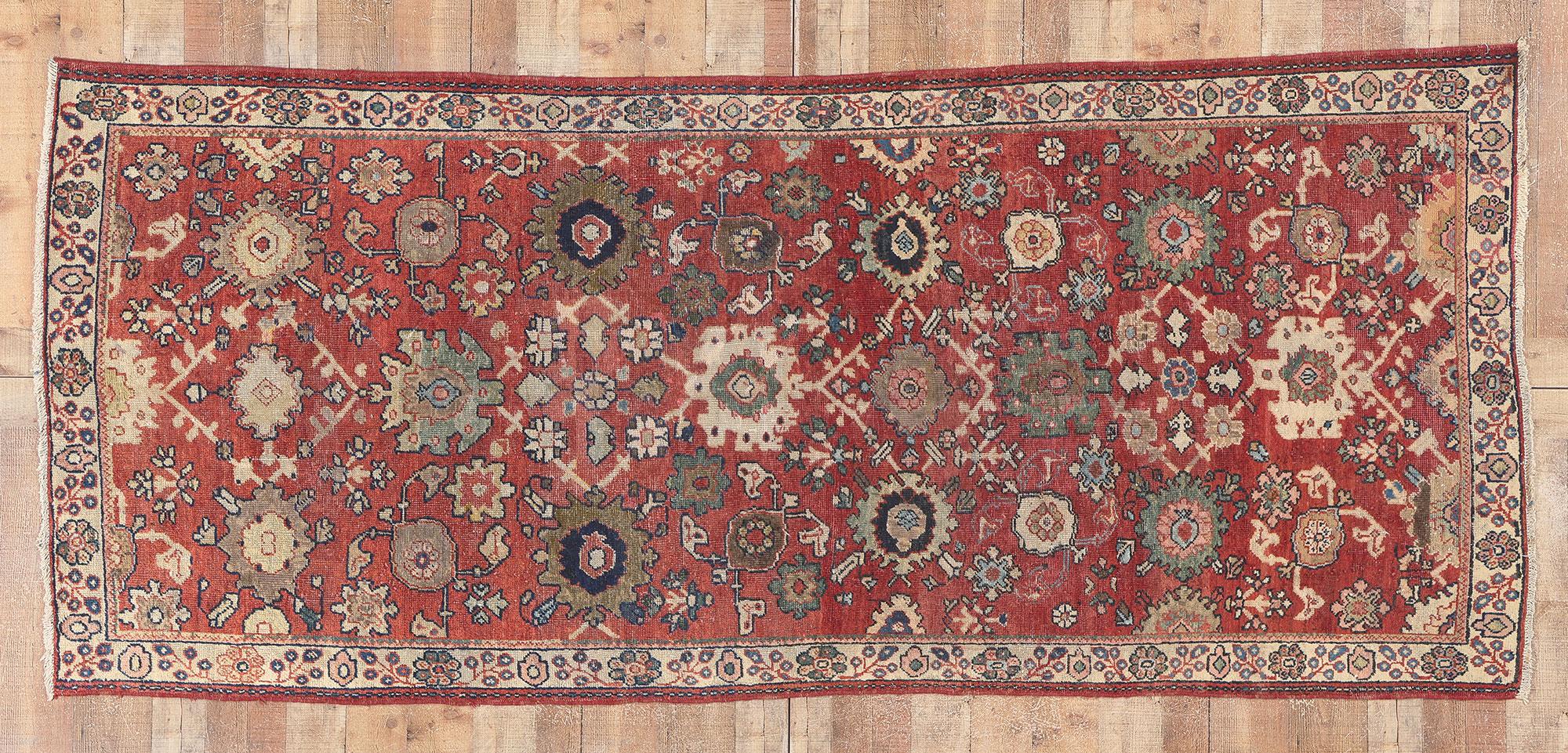 Vintage Persian Mahal Rug, Effortlessly Chic Meets Rustic Sensibility For Sale 3