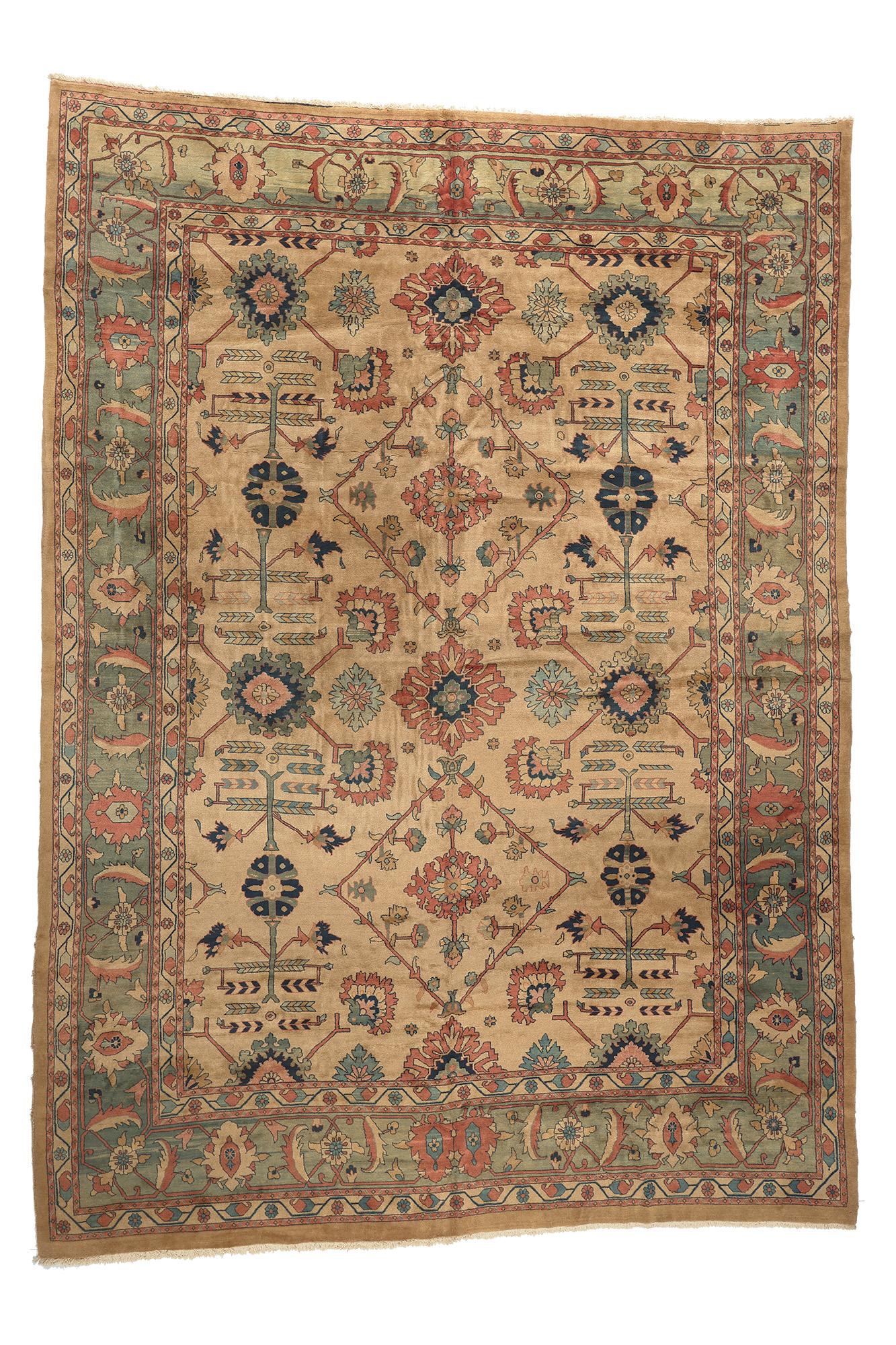 Tappeto Mahal persiano vintage in tonalità terra, 13'04 x 18'04 in vendita 4