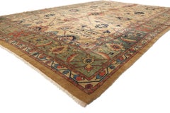 Vintage Earth-Tone Persian Mahal Rug, 13'04 x 18'04